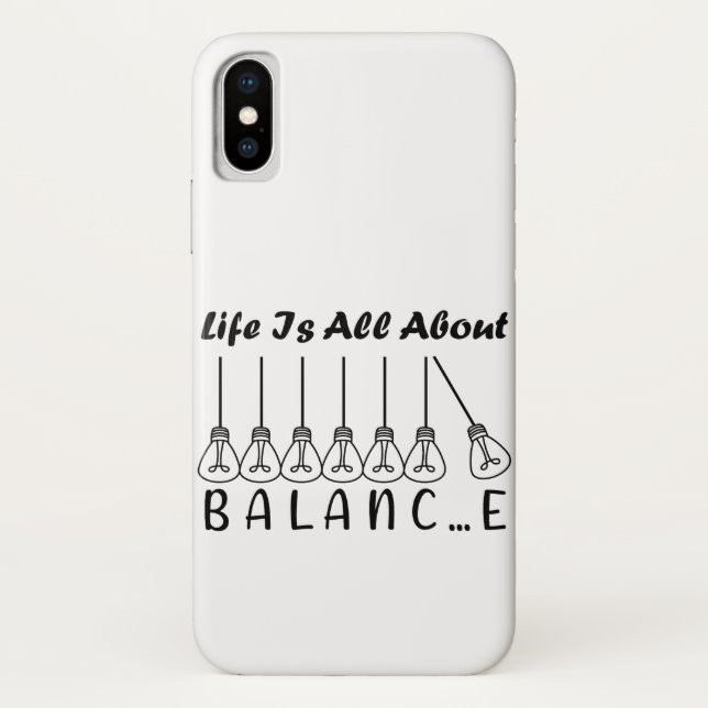 Life is all about balance motivational inspiration Case-Mate iPhone case (Back)