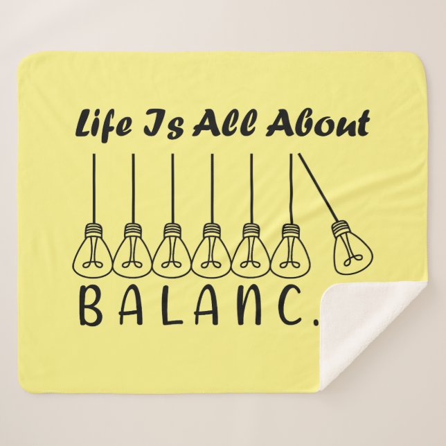 Life is all about balance motivational inspiration sherpa blanket (Front (Horizontal))