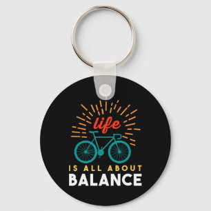 Life Is All About Lance Cycling Cyclist Life Bicyc Keychain