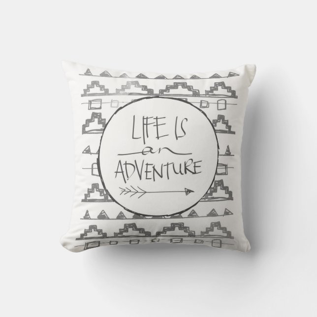 Life Is An Adventure by VOL25 Throw Pillow (Front)