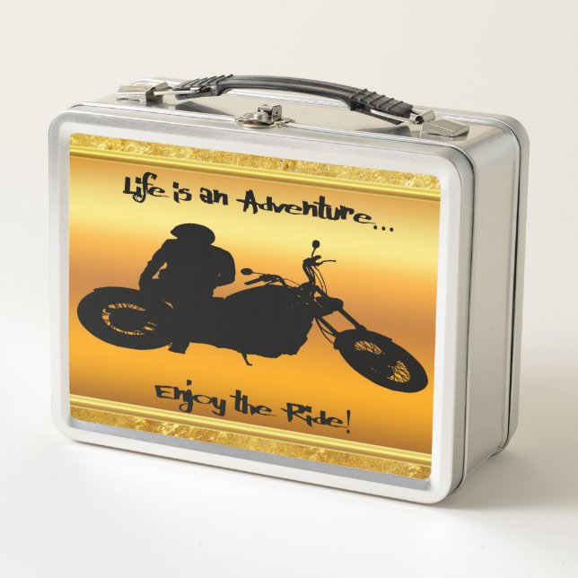 Life is an adventure enjoy the ride metal lunch box (Front)