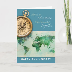 Life is an Adventure   Happy Anniversary Card