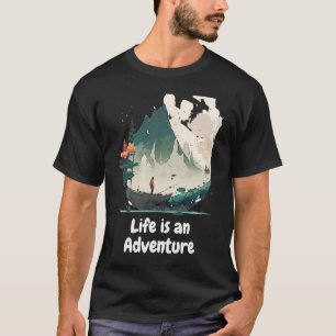 Life is an adventure hiking nature mountains lake T-Shirt