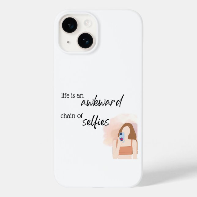 Life is an awkward chain of selfies Case-Mate iPhone case (Back)