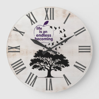 Life Is An Endless Becoming Wall Clock