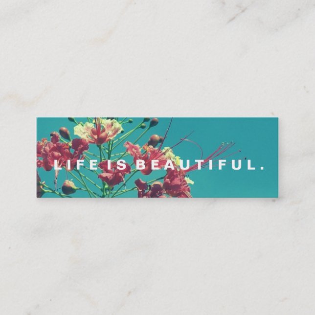 Life is Beautiful Acts Kindness Challenge Card (Front)
