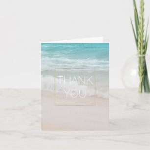 Life is Beautiful Aqua Beach Thank you Card