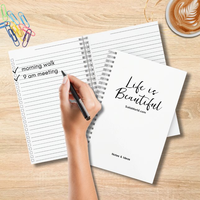 Life is Beautiful Blog Brand Website Checklist Notebook (Creator Uploaded)