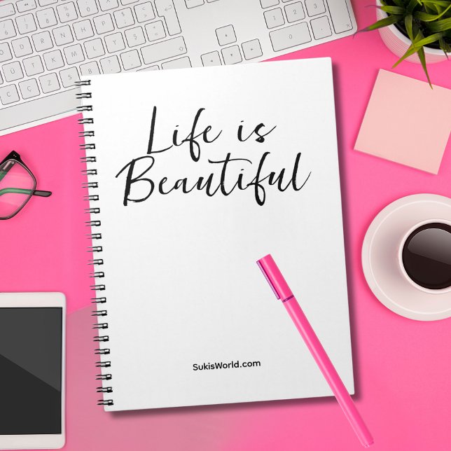 Life Is Beautiful | Company Name Blog Brand Notebook (Creator Uploaded)