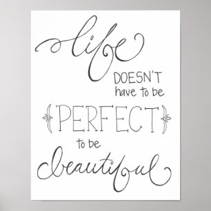 life is beautiful - hand drawn illustration sketch poster