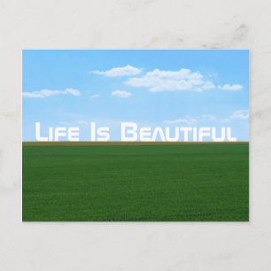 "Life Is Beautiful" Landscape Postcard