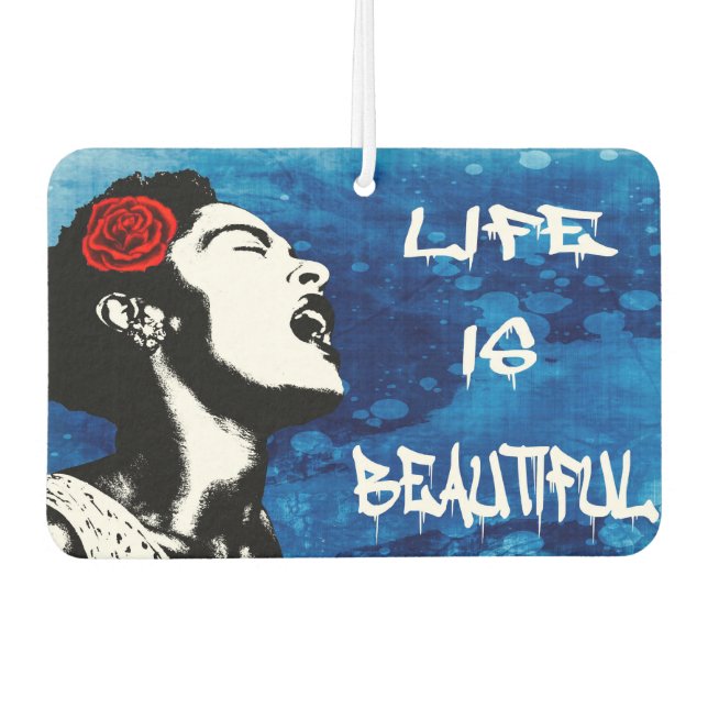 Life is Beautiful Positivity Quote Air Freshener (Front)