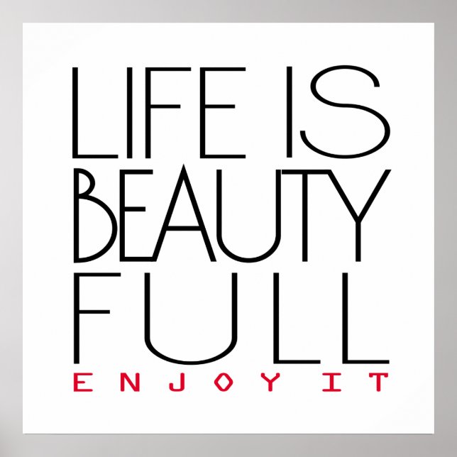 Life is beautiful poster (Front)