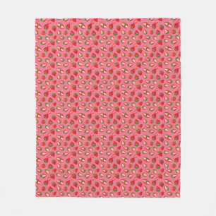 Life Is Berry Good With Strawberries Fleece Blanket
