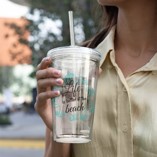 Life is better at the beach acrylic tumbler (Creator Uploaded)