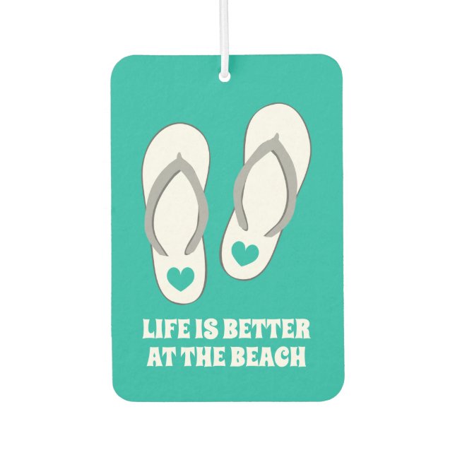 Life is better at the beach cute car air freshener (Front)