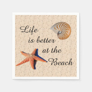Life is better at the beach napkin