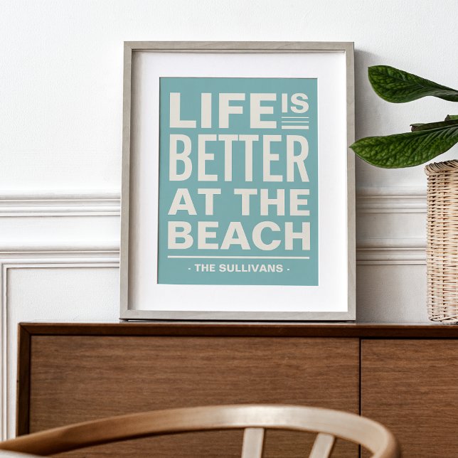 Life is Better at the Beach Personalized Print (Creator Uploaded)