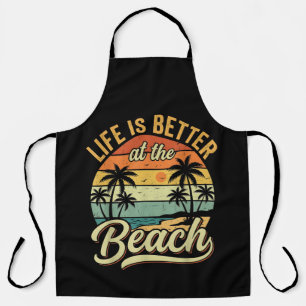 Life is Better At The Beach Retro Summer Vacation Apron