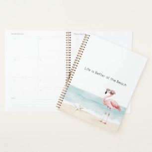 Life is Better at the Beach Starfish Flamingo Planner