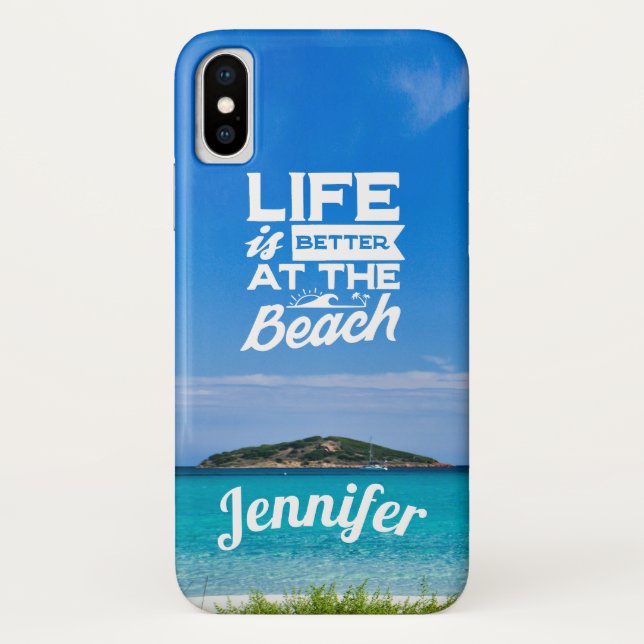 Life is better at the beach summer paradise island Case-Mate iPhone case (Back)