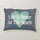 LIFE IS BETTER AT THE BEACH vintage accent pillows