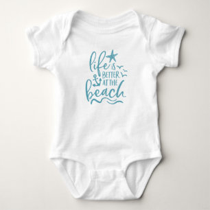 Life Is Better At The Beach Waves Anchor Baby Bodysuit