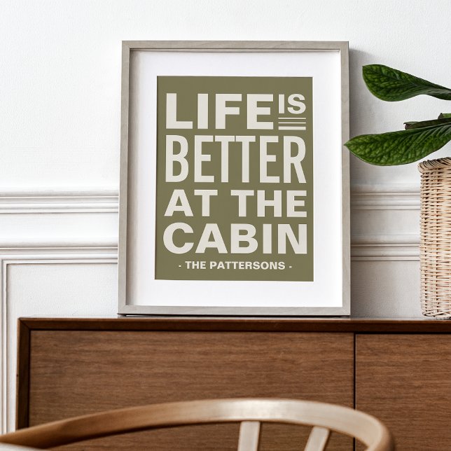 Life is Better at the Cabin Personalized Print (Creator Uploaded)
