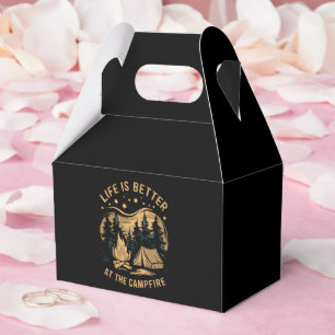 Life Is Better At The Campfire Camper Camp Camping Favor Box