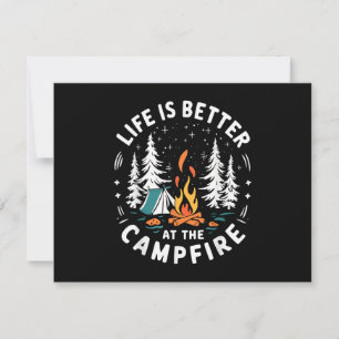 Life is Better at The Campfire Funny Camping Thank You Card
