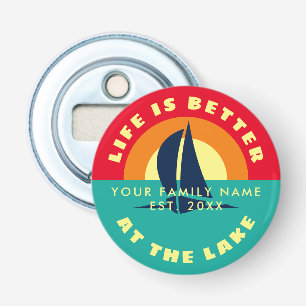 Life is better at the lake custom magnetic beer bottle opener