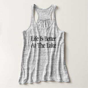 Life is better at the lake cute tank top for women