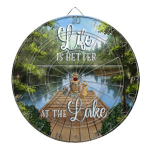 Life Is Better At The Lake Dartboard