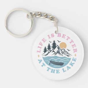 Life Is Better at The Lake Keychain