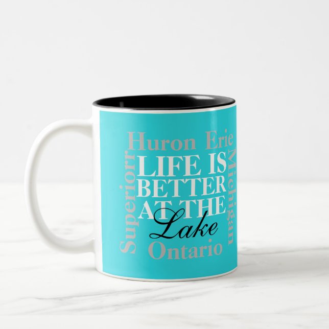 Life is better at the lake mug (Left)