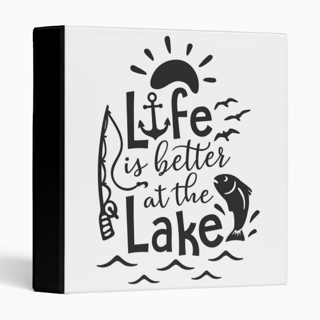 **LIFE IS BETTER AT THE LAKE** PHOTO ALBUM BINDER (Front/Spine)