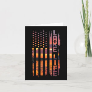 Life Is Better At The Lake Pontoon Boating Wakeboa Card