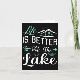 Life Is Better At The Lake Pontoon Sail Boating An Card