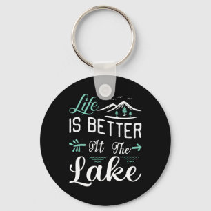 Life Is Better At The Lake Pontoon Sail Boating An Keychain