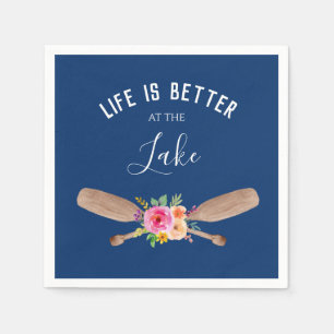 Life Is Better At The Lake Rustic Chic Napkin
