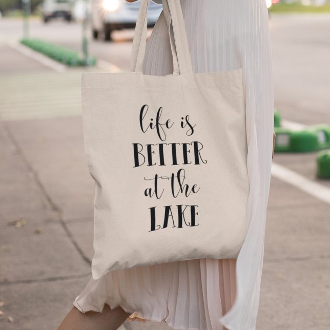 Life is better at the lake tote bag (Creator Uploaded)