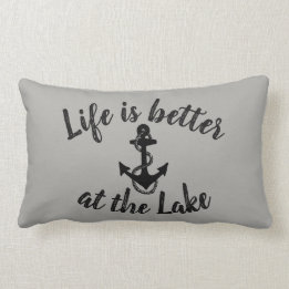 LIFE IS BETTER AT THE LAKE two-sided | Lumbar Pillow