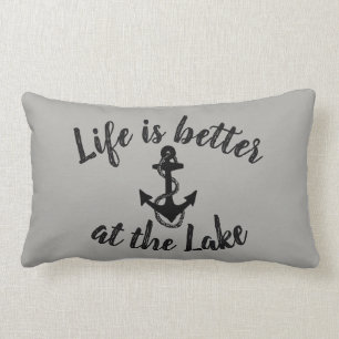 LIFE IS BETTER AT THE LAKE two-sided   Lumbar Pillow