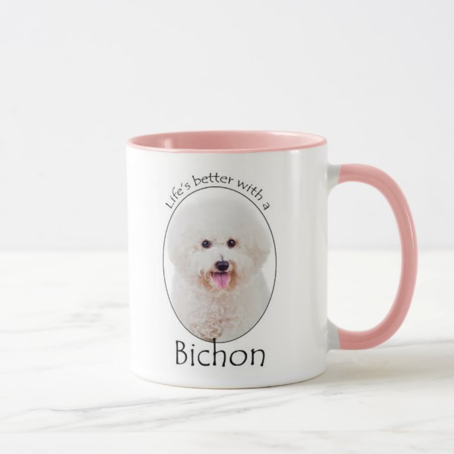 Life is Better Bichon Mug (Right)