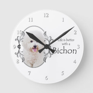 Life is Better Bichon Wall Clock