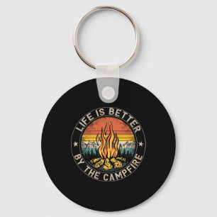 Life Is Better By The Campfire Camping Campfire 1 Keychain