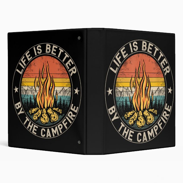 Life is Better By The Campfire Camping Campfire Binder (Background)