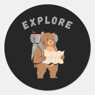 Life Is Better Camping And Exploring  Classic Round Sticker
