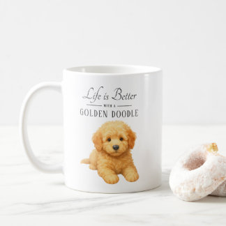 Life is Better Golden Doodle Coffee Mug