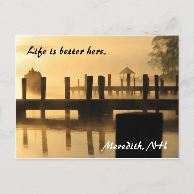 Life is better here. Meredith, NH Postcard (Front)